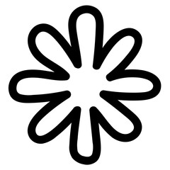 asterisk line icon style