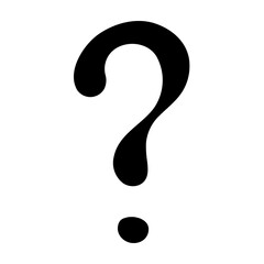 question mark glyph icon style