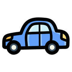 car filled outline icon style