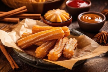 stock photo of A churro is a type of fried dough Food Photography AI Generated