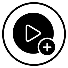 add to playlist glyph icon