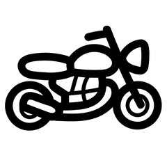 motorcycle line icon style