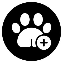 paw print glyph icon