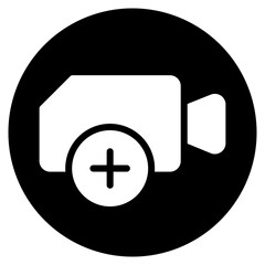 Obraz premium video glyph icon
