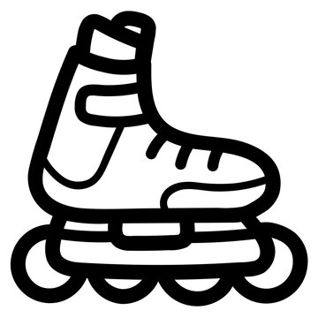 recommend clip art: inline skate line icon style