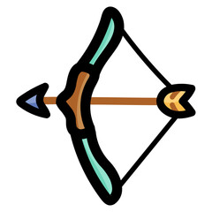 bow filled outline icon style