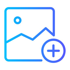 Fototapeta premium add image gradient icon