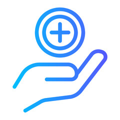 Fototapeta premium add gradient icon