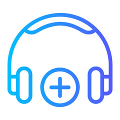 Obraz premium headphones gradient icon