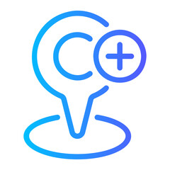 location pin gradient icon