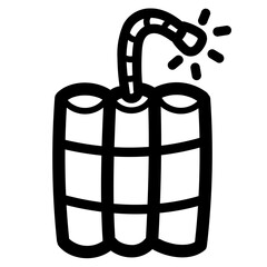 dynamite line icon style