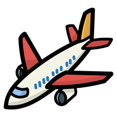 plane filled outline icon style