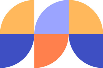 Abstract geometric element. Bauhaus elements for poster design, template design, or cover design.