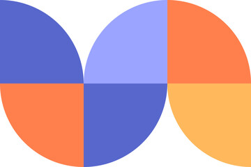 Abstract geometric element. Bauhaus elements for poster design, template design, or cover design.