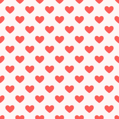 Seamless heart pattern on blue background.Simple white heart shape seamless pattern in diagonal arrangement. Love and romantic theme background.