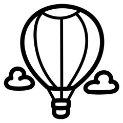 balloon line icon style