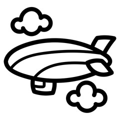 airship line icon style