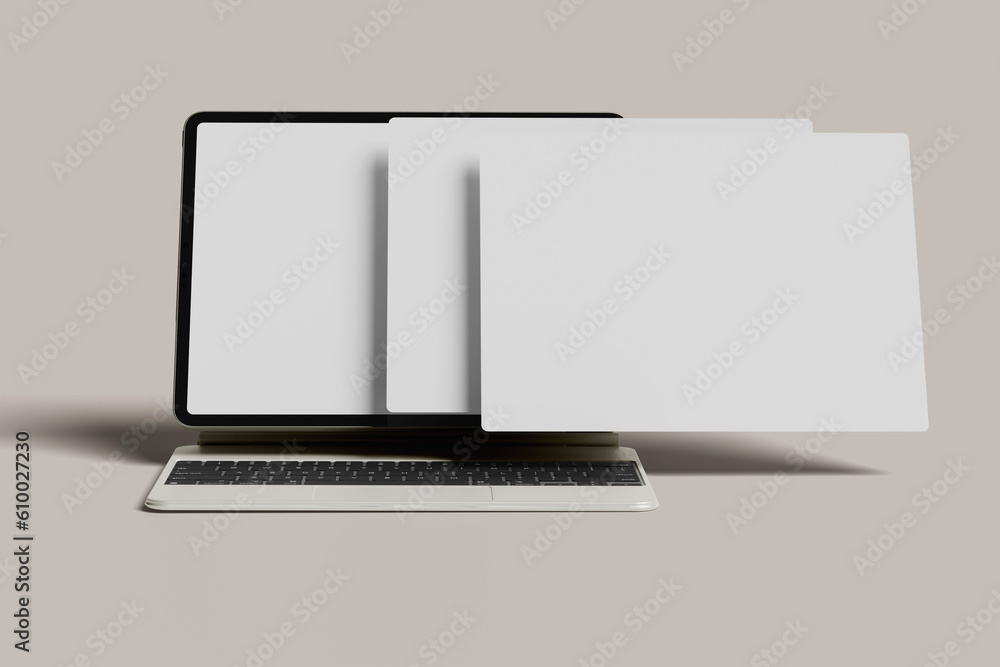 Wall mural multi device website presentation mockup