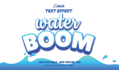 Water Boom Editable Text Effect