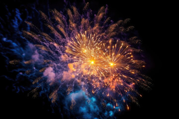 Fototapeta premium Fireworks in the Night Sky