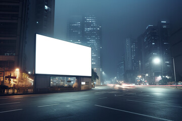 Large blank billboard materials for cities