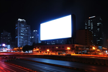 Large blank billboard materials for cities