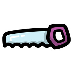 hand saw filled outline icon style