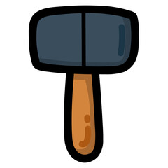 mallet filled outline icon style