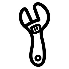 Obraz premium adjustable spanner line icon style