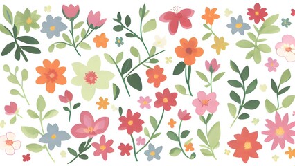 seamless pattern with flowers