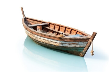 Obraz premium wooden boat isolated created with Generative AI technology