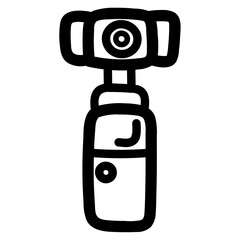 action camera line icon style