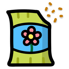 seed packet filled outline icon style