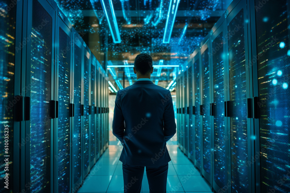 Poster it specialist performing data backup and recovery procedures, it specialists, bokeh generative ai