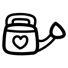 watering can line icon style