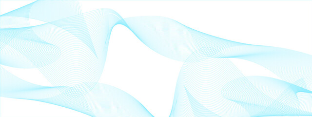 Abstract blue blend wave lines on transparent background. Modern blue flowing wave lines and glowing moving lines. Abstract frequency sound wave lines and technology curve lines background. 