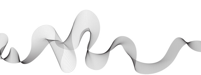 Abstract wavy grey blend technology liens background. Digital frequency track equalizer. Abstract frequency sound wave lines and twisted curve lines background. Banner design background.