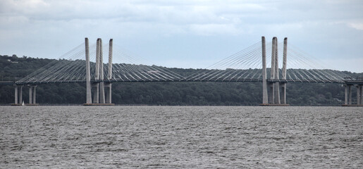 new tappan zee bridge (nyack to tarrytown, new york) suspension bridge across the hudson river...