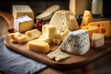 stock photo of cheese on the kitchen flat Food Photography AI Generated