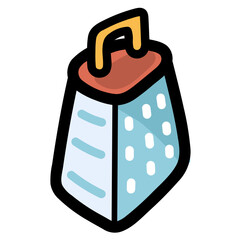 grater filled outline icon style
