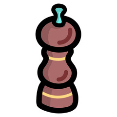 pepper mill filled outline icon style