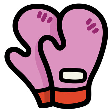 recommend clip art: oven mitt filled outline icon style