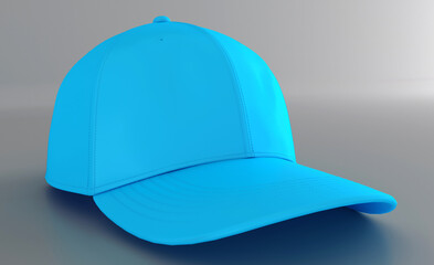 Images of blue baseball cap isolated on white background. 