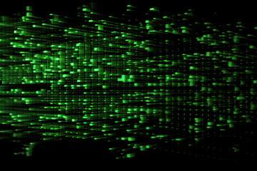 Obraz premium Software Black Screen Background With Green Numbers And Symbols Created With The Help Of Artificial Intelligence