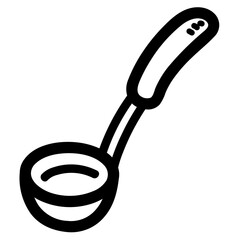ladle line icon style