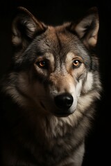 Portrait of a wolf, Generative AI