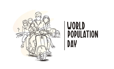 World Population Day, 11 July, Vector illustration.