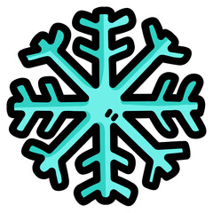 snowflake filled outline icon style