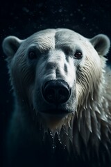 Portrait of a Polar bear, Generative AI
