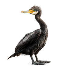 Cormorant isolated on white created with Generative AI